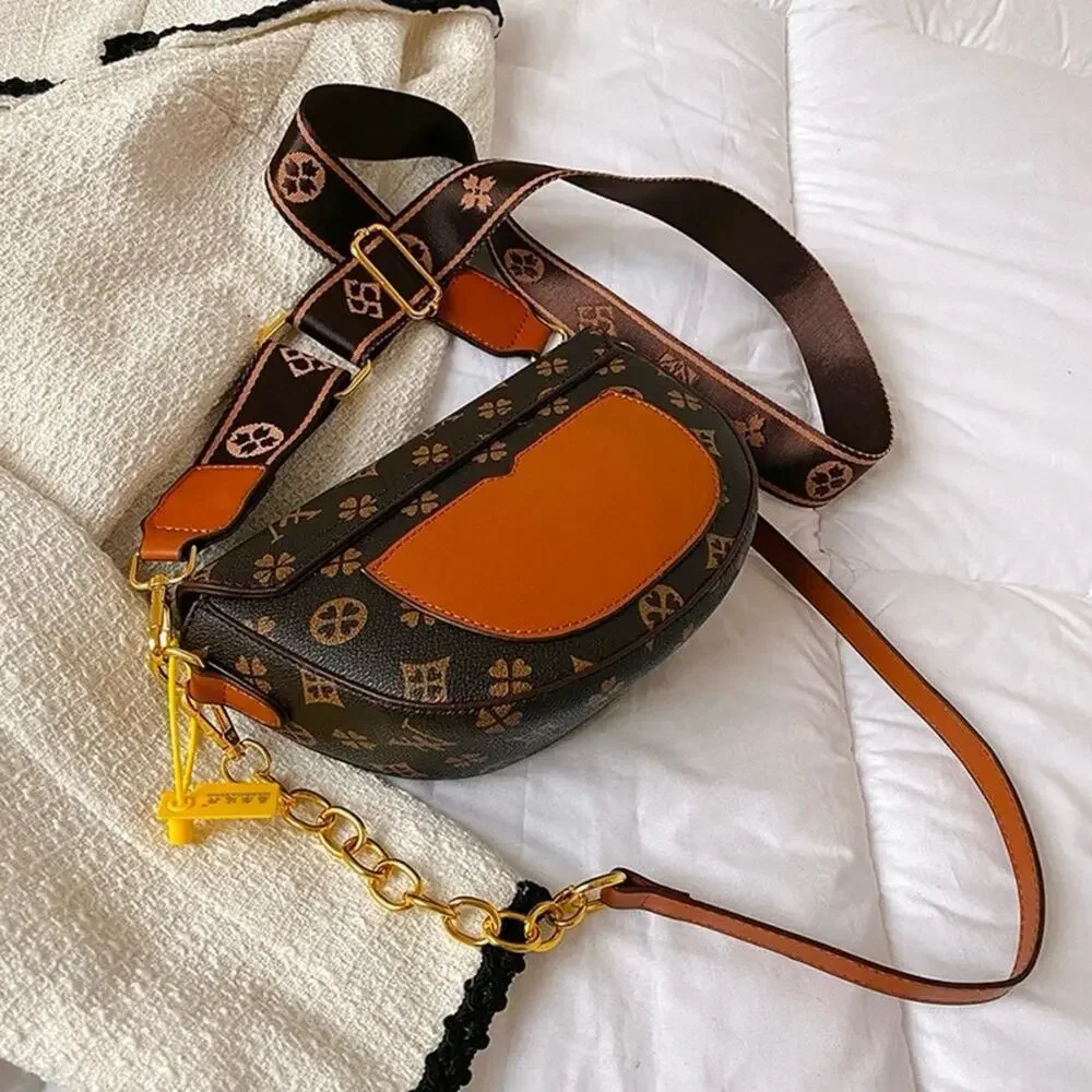 Designer Brown Monogram ShoulderCrossbody Bag - Picture 5 of 5